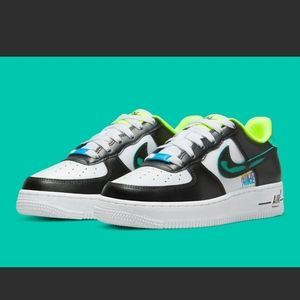 Nike Air Force 1 LV8 GS Graffiti/Laser Blue/Volt DX3349-100 5.5Y Women's 7